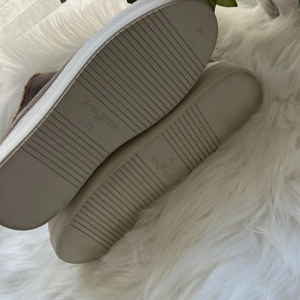 NEW JSlides Nia Brushed Suede & Fun Faux Fur Chunky Platform Sneaker Bootie 7.5M